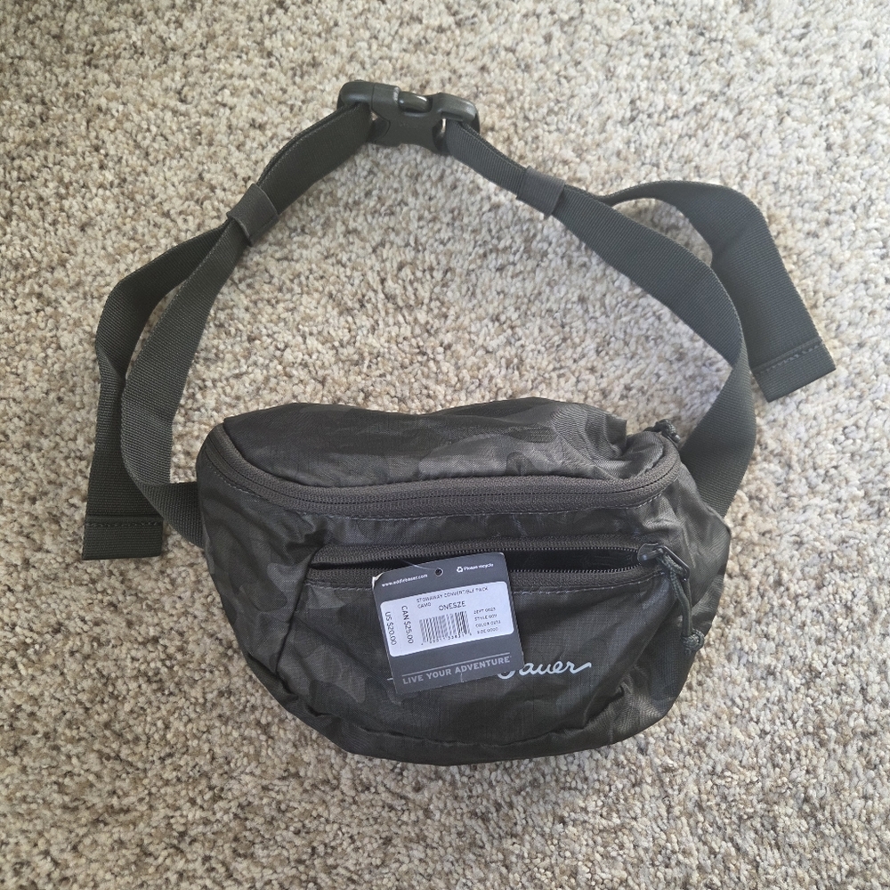 NWT Eddie Bauer Stowaway Convertible Waist Pack Camo